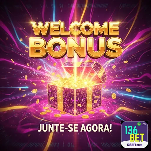 Imagem promocional do 136bet destacando o bônus 05 para apostas esportivas e jogos de cassino.