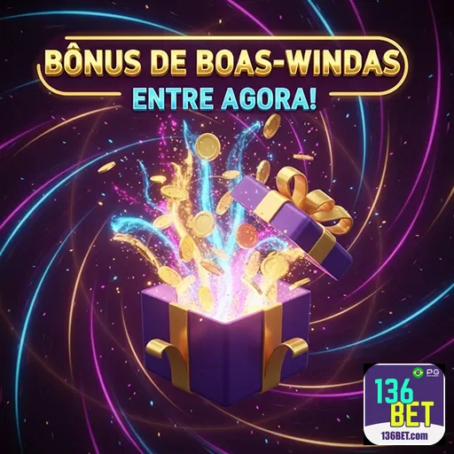 Imagem promocional do 136bet destacando bônus especiais disponíveis no site.