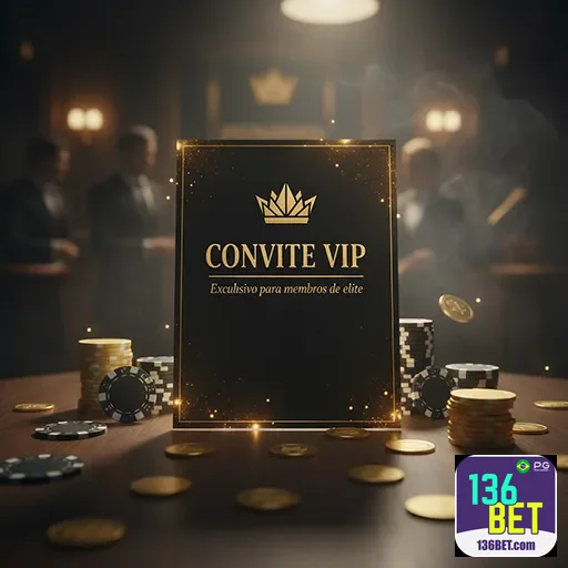 Imagem promocional do 136bet destacando seu programa VIP exclusivo com benefícios especiais